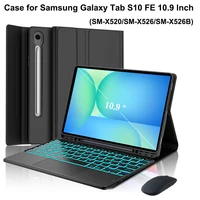 Funda para Samsung Tab S10 FE 10,9 pulgadas 2025, funda para teclado Bluetooth para Galaxy Tab S10 FE 10,9 SM-X520/X526/X526B