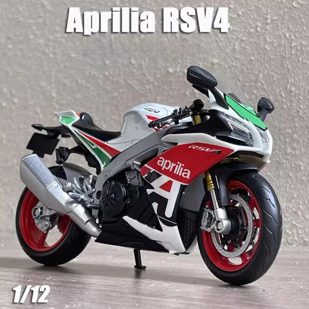 1:12 Aprilia RSV4 Suzuki GSX R1000Rโลหะผสมรถจักรยานยนต์รุ่นDiecastรถของเล่นล้อหน้าพวงมาลัยรถยนต์ขนาดเล็กรวบรวมเครื่องประดับ