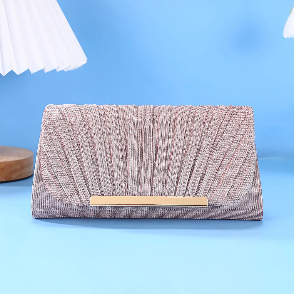 

Роскошная блестящая металлическая сумка-клатч с текстурой мятой кожи для женщин, для вечеринок, свадеб и торжественных мероприятий