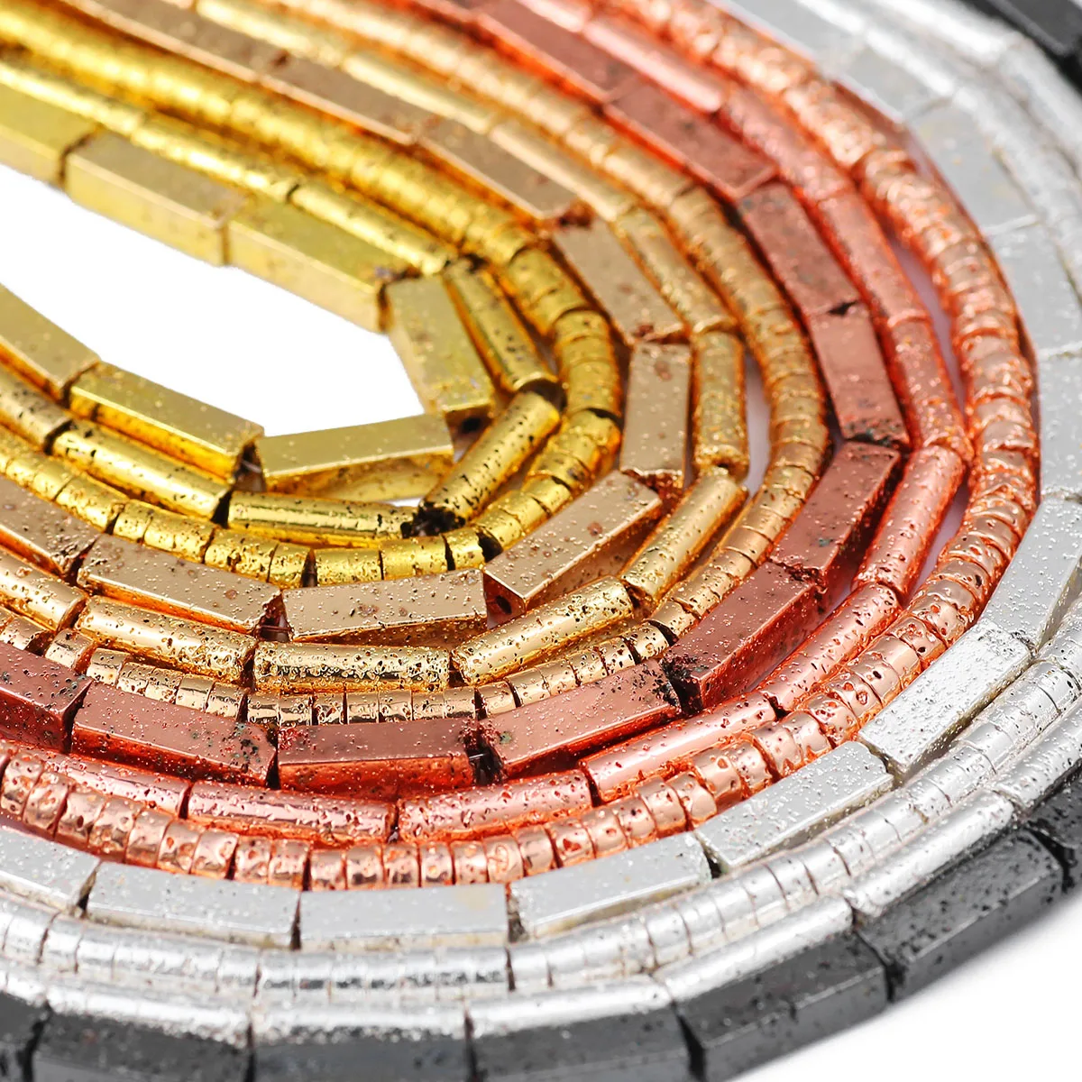Zylindrische Abstandshalter aus Vulkanstein, mehrere Größen, Farben, handgefertigt, DIY, geeignet für Schmuckherstellung, Perlenabstandshalter, Zubehör