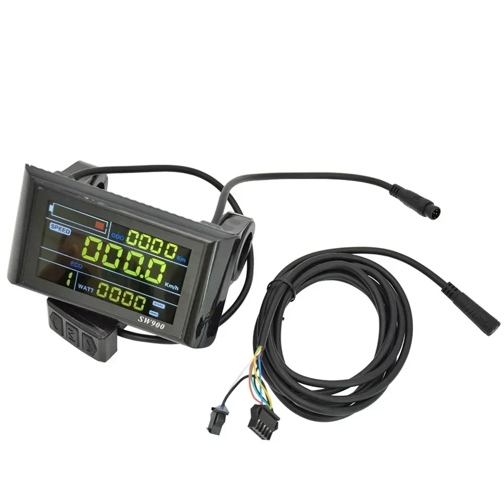 E-Bike SW900 LCD Colorful Display Control Panel 24-60V 5pin 6pin Electric Bicycle Scooter Meter Mountain Bike LCD Display
