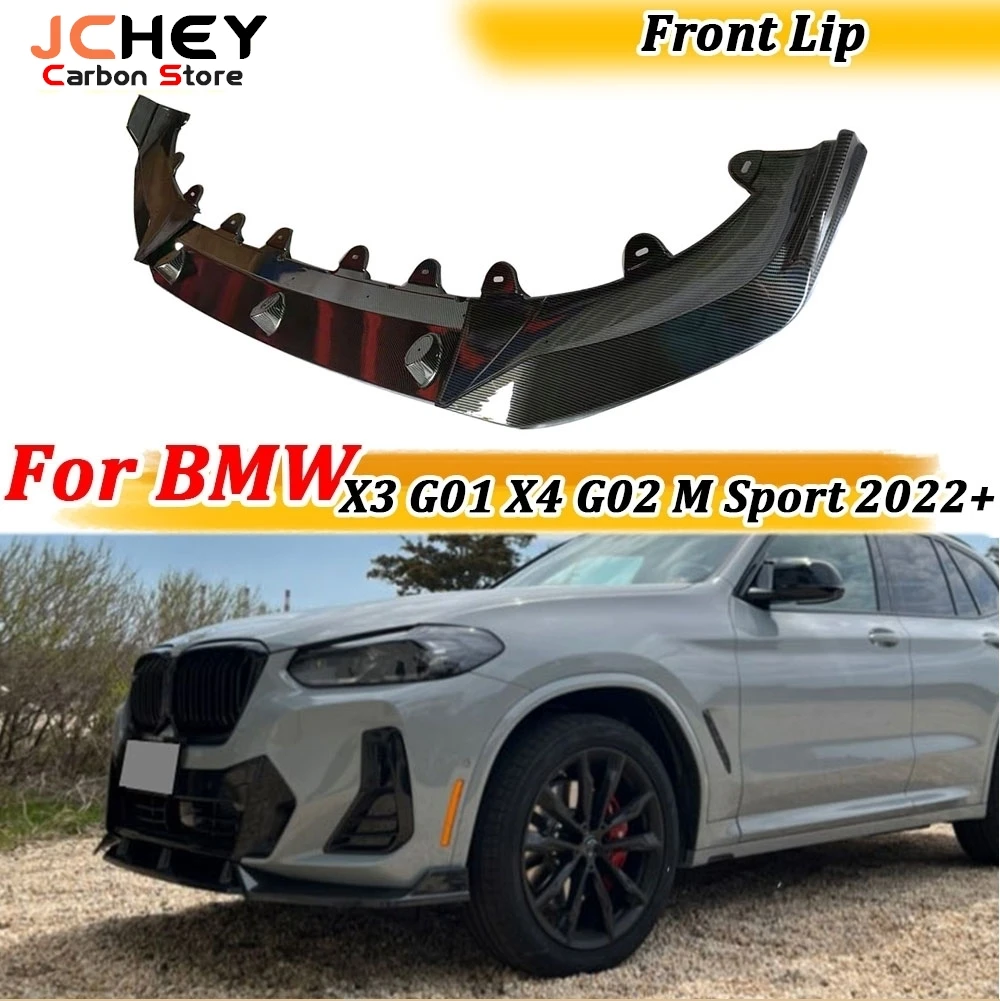 

ABS Gloss Black For BMW X3 G01 X4 G02 M Sport 2022 UP Car Front Bumper Lip Chin Spoiler Extension Covers Front Splitter Parts