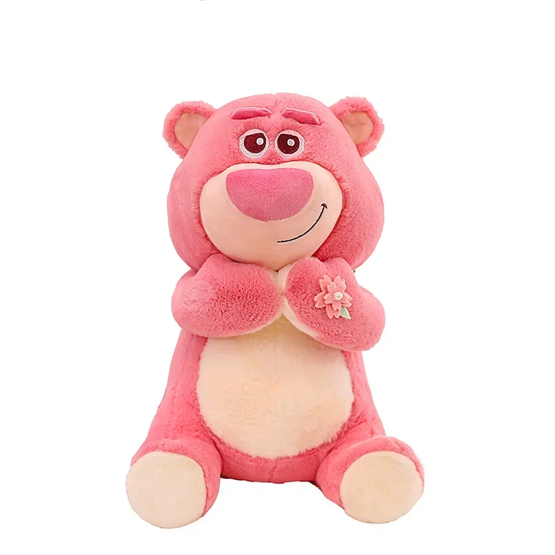 MINISO Lotso 딸기 곰 봉제 장난감, 만화 귀여운 곰 봉제 인형, 어린이 생일 선물, 여자 친구 크리스마스 선물, 60cm