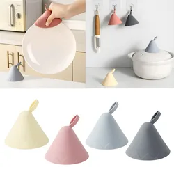 2pcs Universal Heat Resistant Silicone Pot Lid Grip Scald Proof Triangle Pot Handle Cover Hot Pan Handle Sleeve Frying Pan