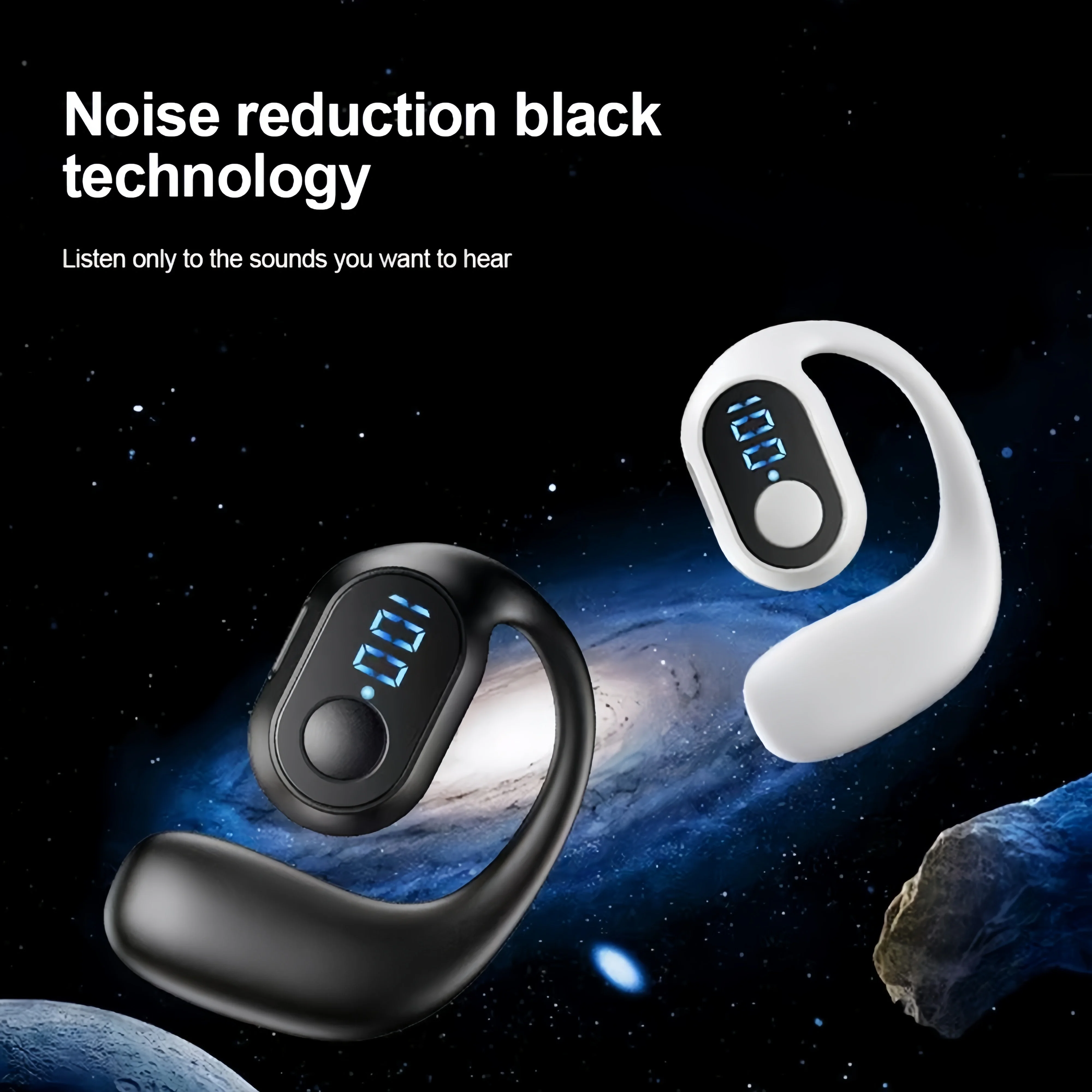 Q7 Wireless Bluetooth OWS Headphones - Air Conduction Ear-Hook Design, HiFi Sound & Noise Cancel, Ideal for Sports & Smart Phone