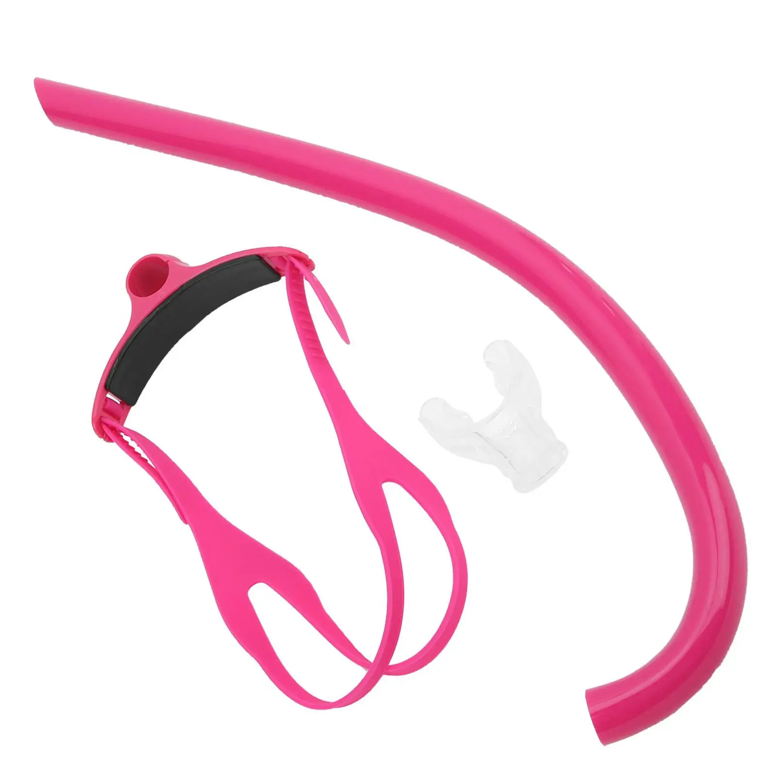 Tubo de snorkel de respiração frontal de silicone para treinamento de natação - equipamento de mergulho tipo seco para desempenho aprimorado