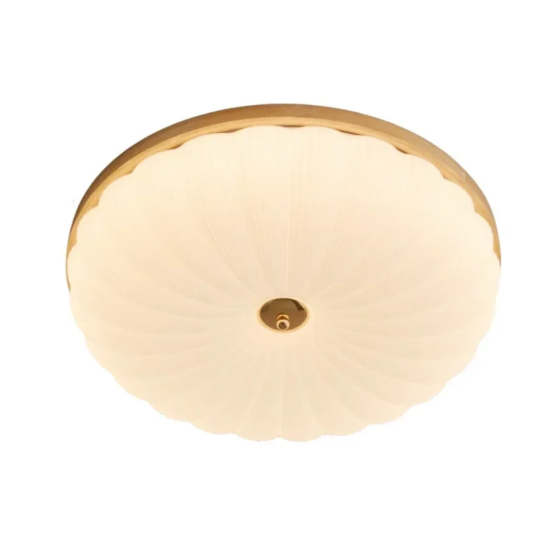 

Светильник для спальни, скандинавский бревенчатый ветровой потолочный светильник, современный простой креативный круглый светильник для учебы с полным спектром для защиты глаз