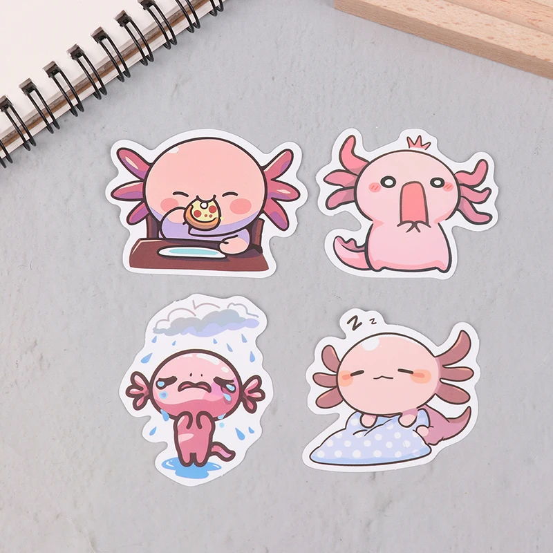 50Pcs Cartoon Animal Funny Axolotl Graffiti Wodoodporna naklejka Śliczne naklejki Laptop Bagaż Scrapbook Naklejka Dekoracja