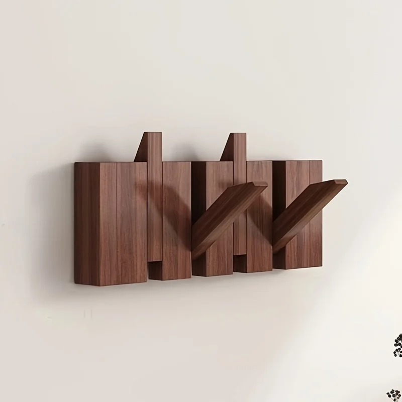 1pcs Wooden Coat Rack Wall Mounted Coat Rack Wall Mounted with Hooks for Hanging Coats/keys/hats/robes and Towels/plants/bags