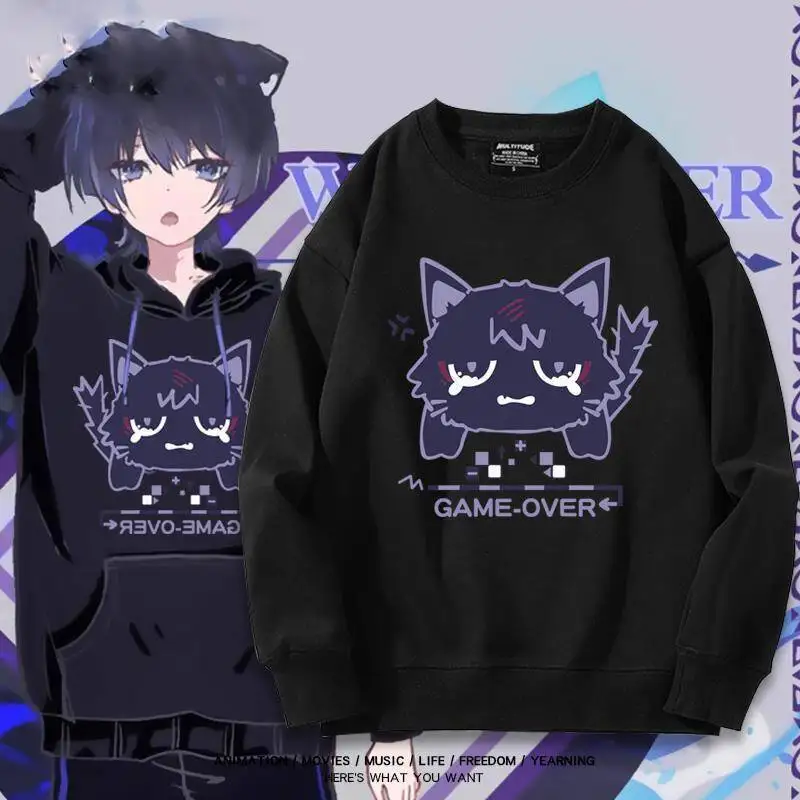 

Genshin Impact Game Товары Одежда Scaramouche Cat Wanderer Толстовка в одном стиле Аниме Мужчины и женщины Осень Зима Свободные