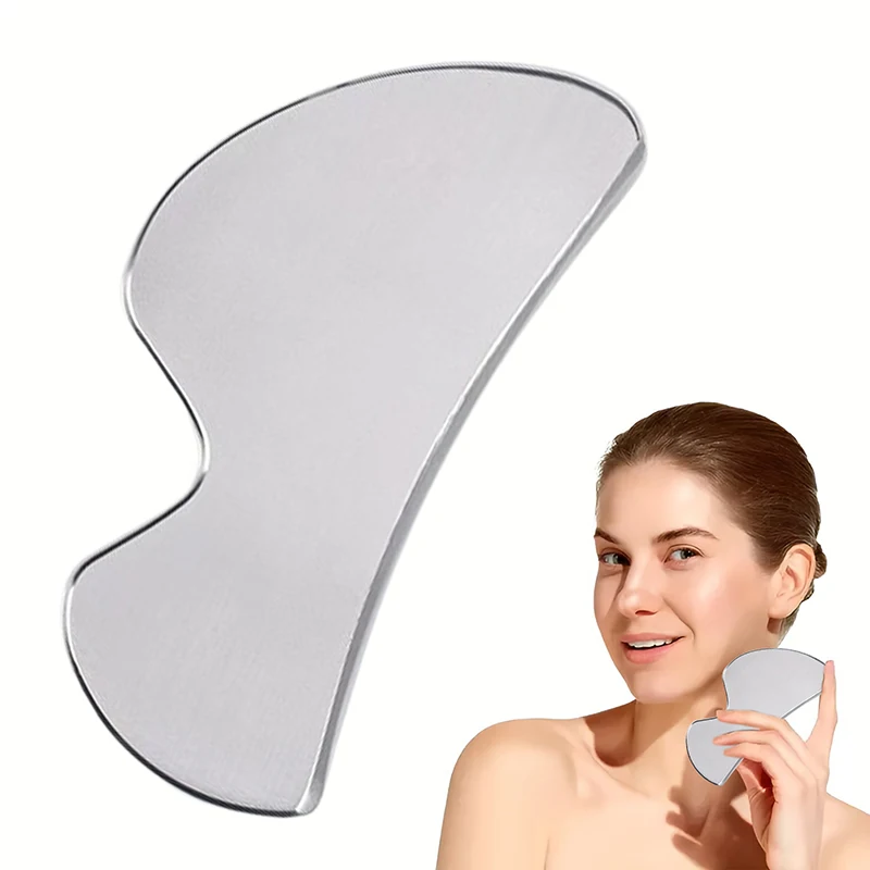 

1PCS Stainless Steel Gua Sha Scraper Massager For Face Neck Body Guasha Massage Tool Facial Skin Care Guasha Board Face Massager