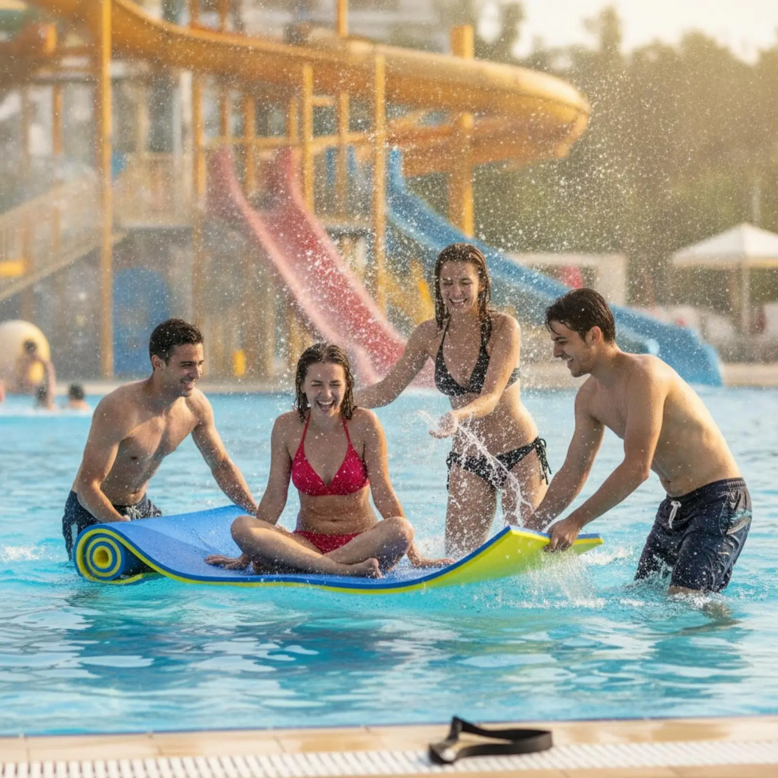 Water Floating Mat for Swimming Pool Inflatable Buoy Pad XPE Foam Outdoor Lounge for Lake Beach Buoyancy Toy for Adults