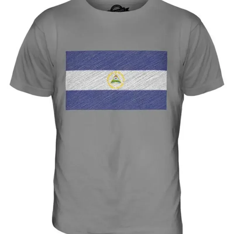 NICARAGUA DOODLED FLAG MENS T SHIRT TEE SHIRT XS S M L XL 2XL 3XL 4XL 5XL