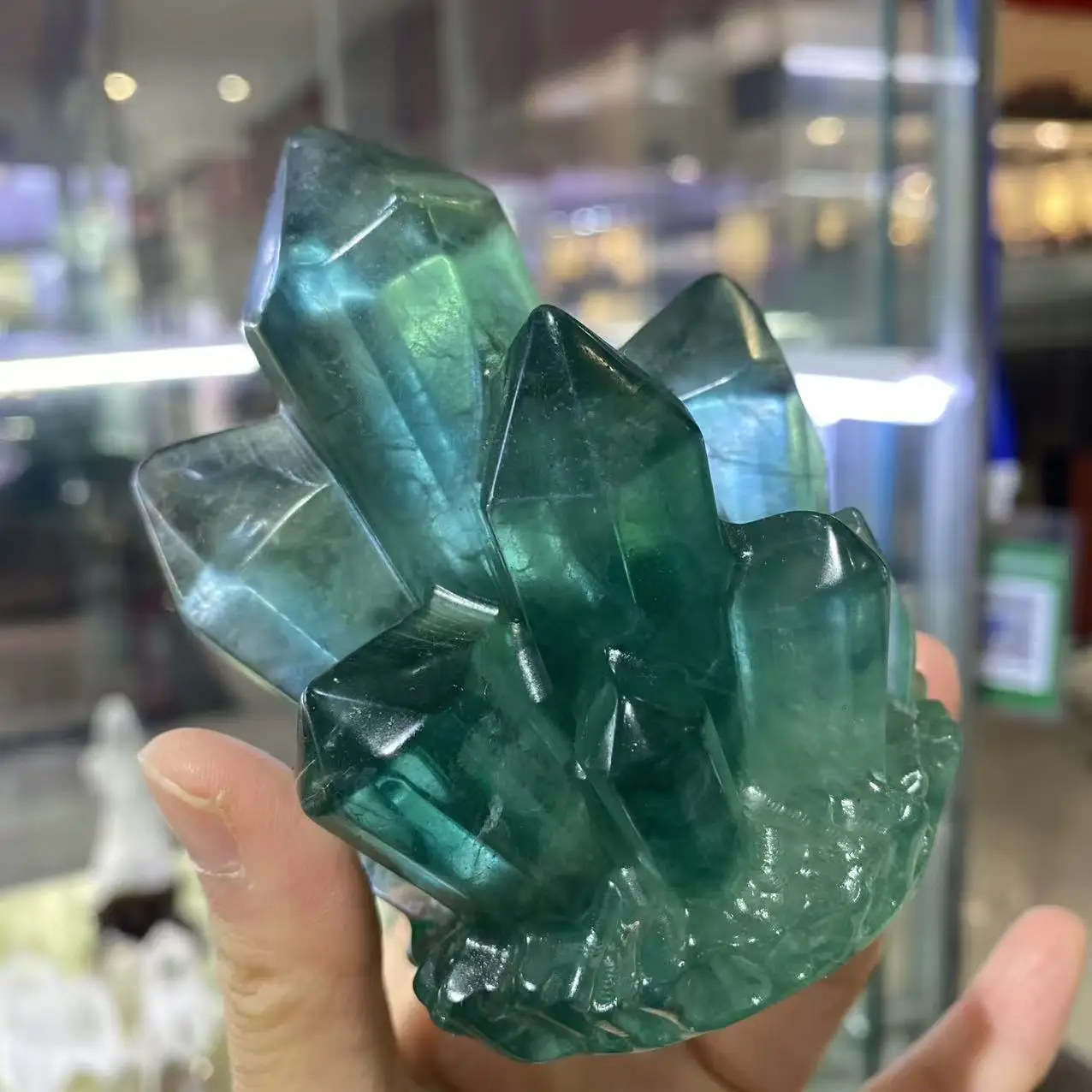Natural Fluorite Crystal Clusters, Crystal Quartz, Healing With Energy, Home Aquarium, Office Decoration, Gift, Purification Med