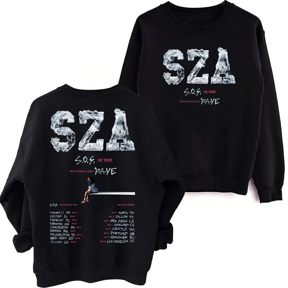 

SZA Tour 2024 Sweatshirt Harajuku Round Neck Long Sleeve Oversized Tops Fans Gift Tops