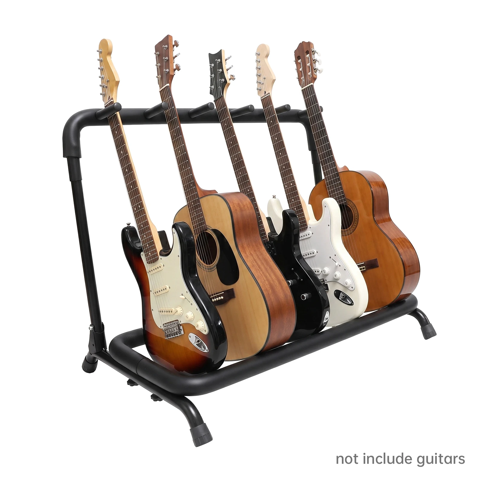 Collapsible Folding 5 Guitar Rack Stand for Acoustic/Electric/ Bass Guitars, Space-Saving & Convenient Storage Solution