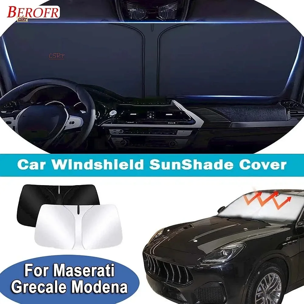 For Maserati Grecale Modena 2022-2026 Car Windshield Sunshade Cover Front Window Sun Shade Heat Insulation Auto Accessories