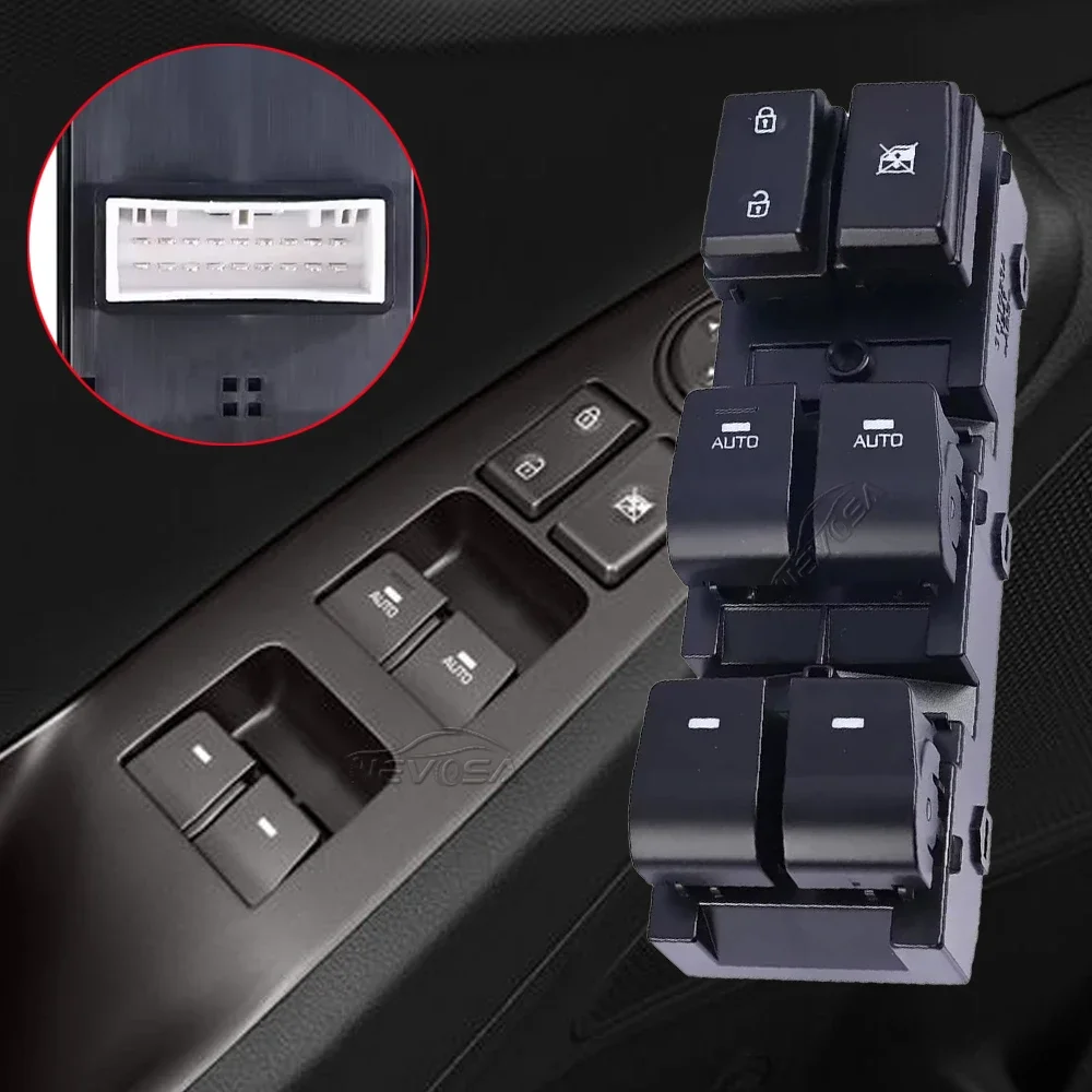 NEVOSA For Hyundai Ioniq 2017 2018 2019 2020 2021 Front Left Electric Power Master Window Switch 93570-G2020 93570-G20204X Parts