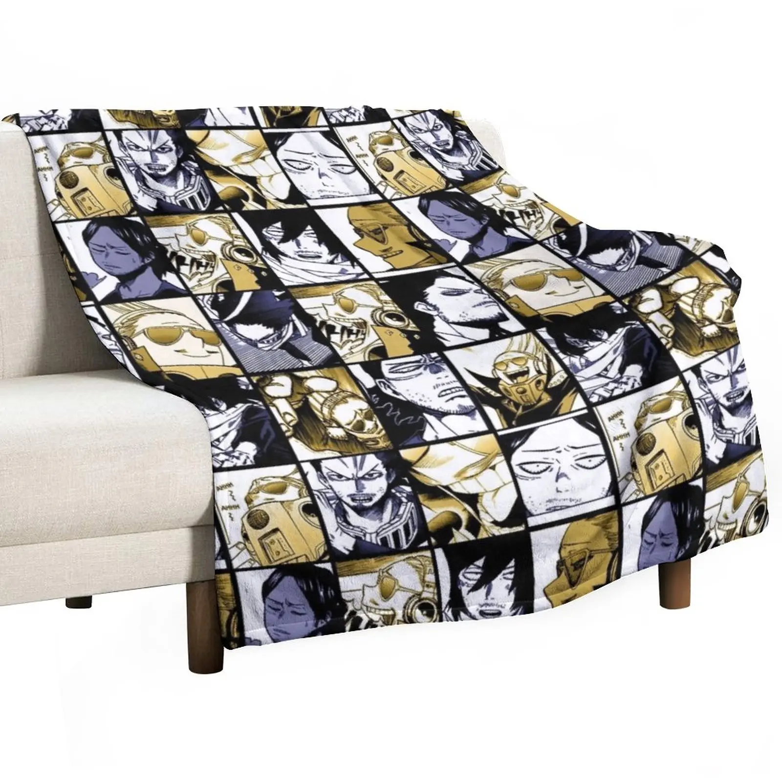 Aizawa and Present Mic- Mix collage color version Throw Blanket Sleeping Bag Blanket Decorative Sofa Blanket