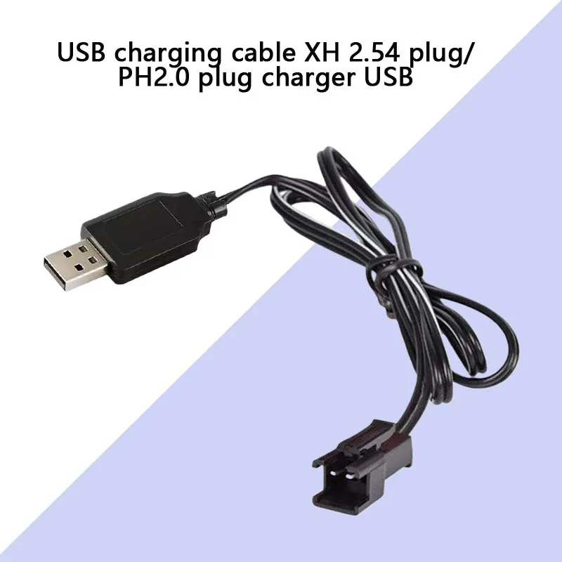 

USB charging cable XH 2.54 plug/PH2.0 plug charger USB charger with indicator light with protection for 3.7V battery charger
