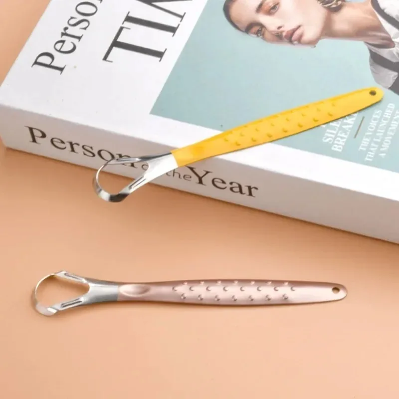 Tongue Cleaner with Case Stainless Steel Color Tongue Scraper Adult Remove Bad Breath Mouth Cleaner Oral Care
