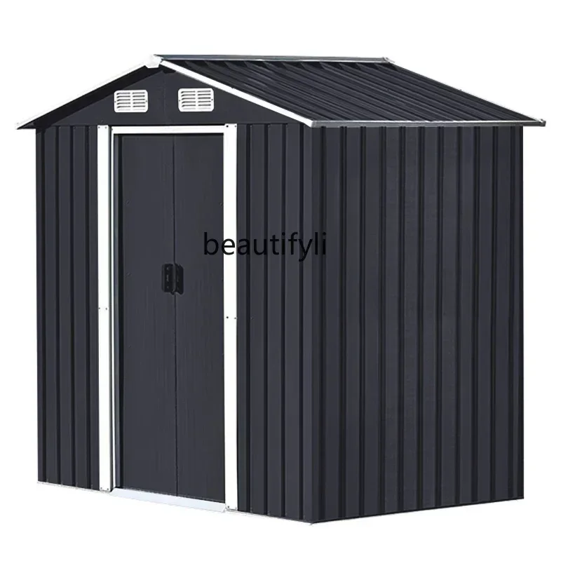 TTT   Outdoor tin house garden courtyard roof yard temporary storage tool storage room