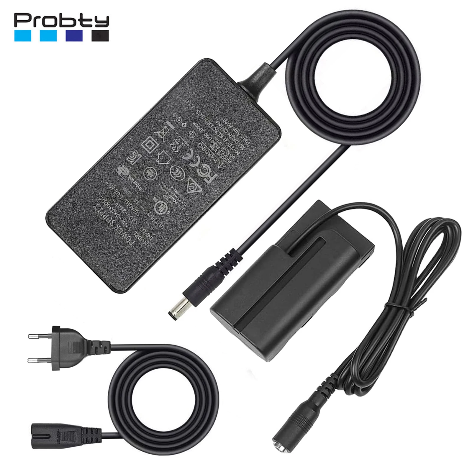 NP F550 NP-F550 Dummy Battery AC Power Adapter Kit for Sony F550/770/570 NP-F970 Led Light and Feelword/Atomos Ninja V Monitor