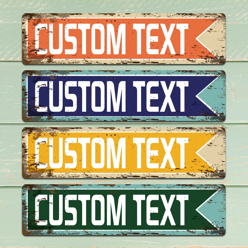 1pc Personalized Billboard Custom Metal Street Sign Personalized Text Wall Decor for Indoor/Outdoor Use | tell us your text