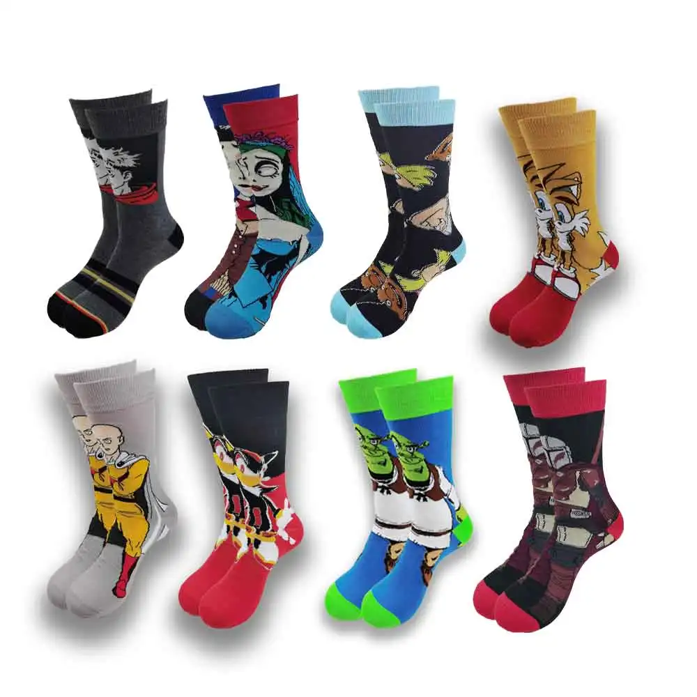 Animal Cartoon Men's Socks with High Quality and Fashionable Design are Unisex Socks for adults.