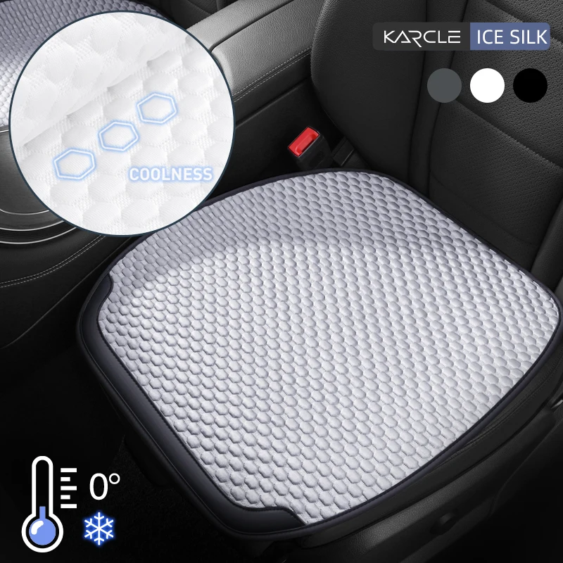 Summer Ice Silk Car Seat Covers Universal Front Rear Car Seat Cushion Auto Protect Mat Cooling Breathable Anti-slip Car Cover