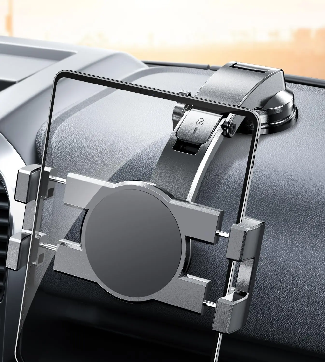 

Car Dashboard Tablet Holder with Suction Cup Mount and Large Clamp for 6"-11" iPad and Samsung Galaxy Tab Accessories