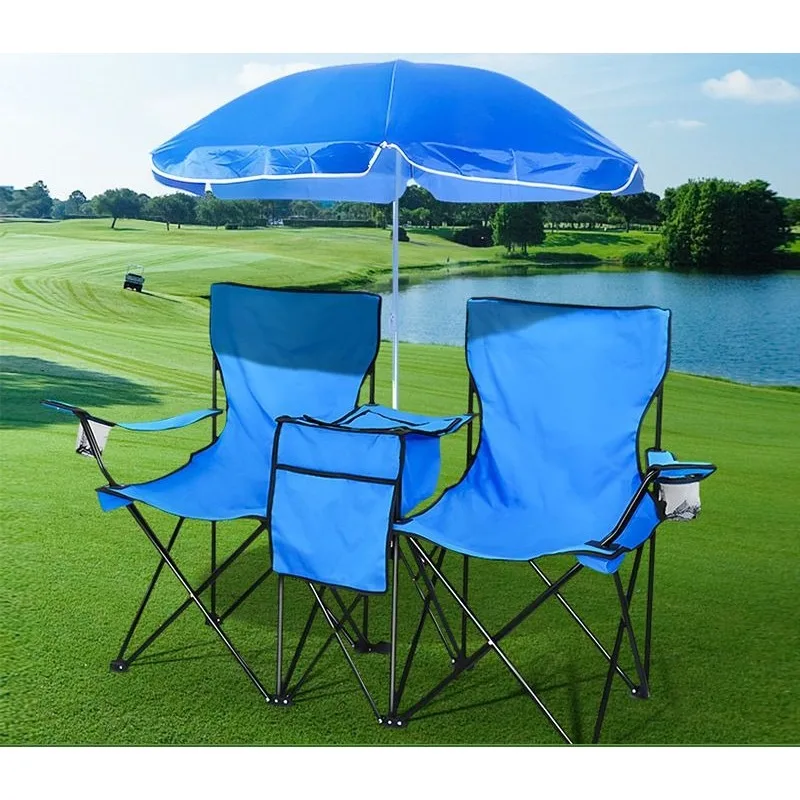 Portable Folding Chair with Backrest Camping Leisure Double Fishing Sketch Chair Picnic Outdoor Stool