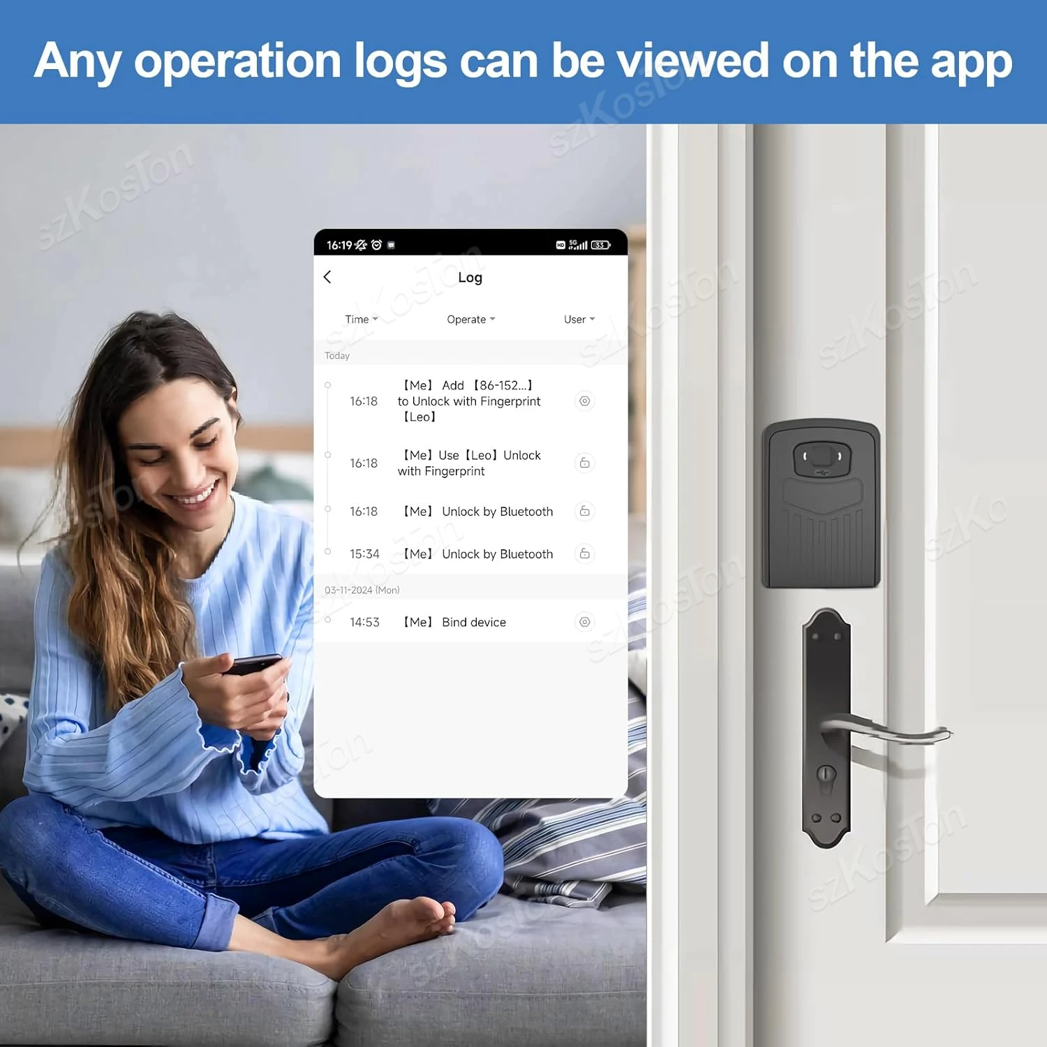 Imagem -03 - Tuya Smart Fingerprint Key Lock Box Wall Mount Keys Safe Impermeável Metal Lockbox Apartamento e Exterior Smart Life App Desbloquear