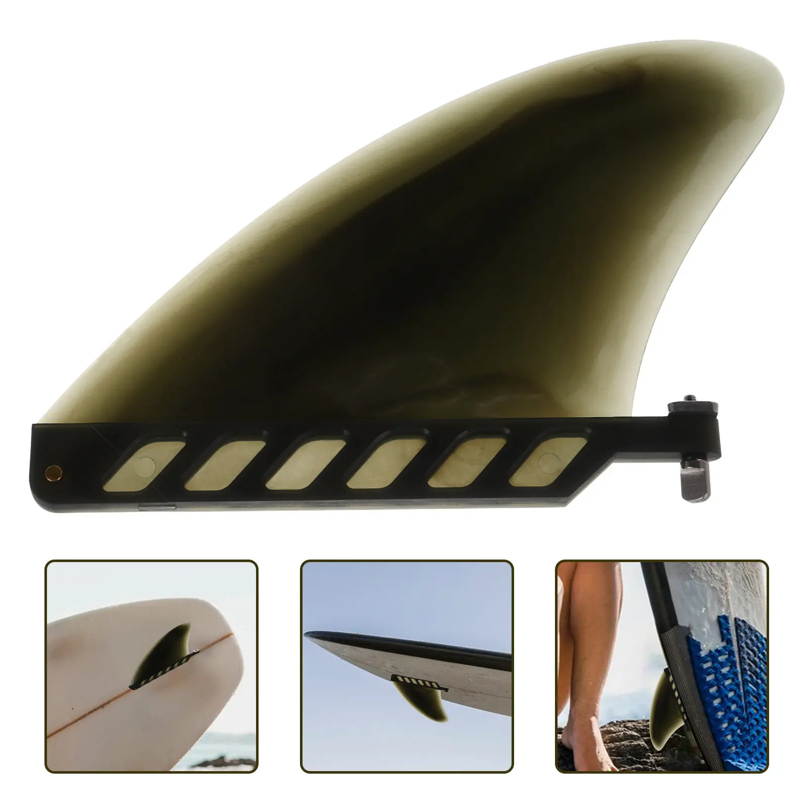 Surfboard Fin Large Fin Design Improved Performance Easy to Install Detachable Paddleboard Water Stabilizer Water Stabilizer