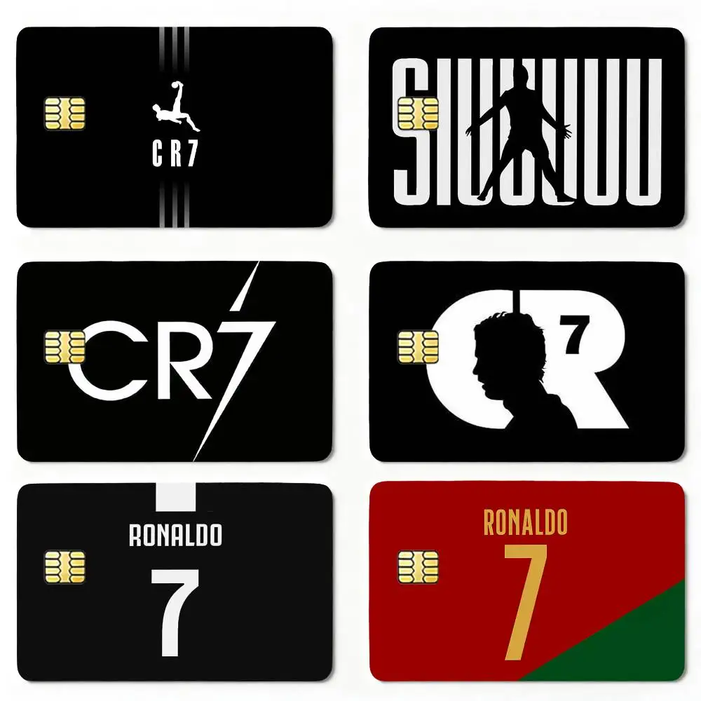 Football C-Cristiano R-Ronaldo 7 Credit Card Skin Stickers For VISA Bank Bus Metro Access Card Protective Film Cover Sticker