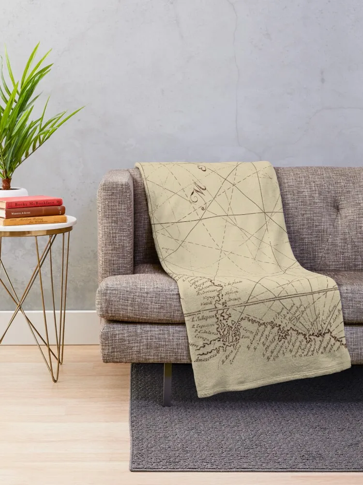 Uncharted Map Design Throw Blanket Tourist Soft Beds For Sofa Thin heavy to sleep Bed linens Blankets