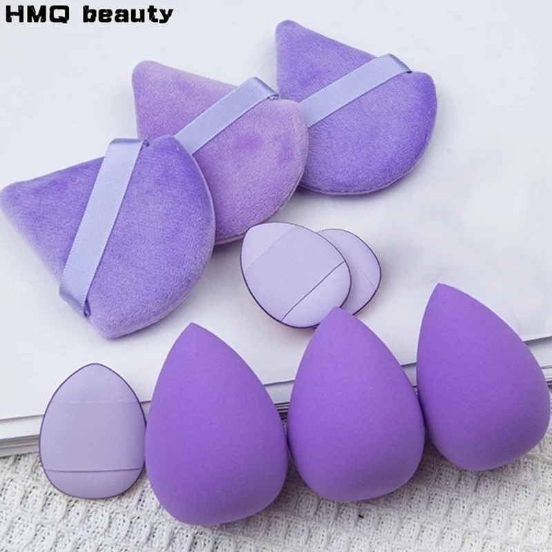 12 stuks make-up spons set mini vinger bladerdeeg driehoek poederdonsjes zachte schoonheid ei foundation crème concealer make-up accessoires
