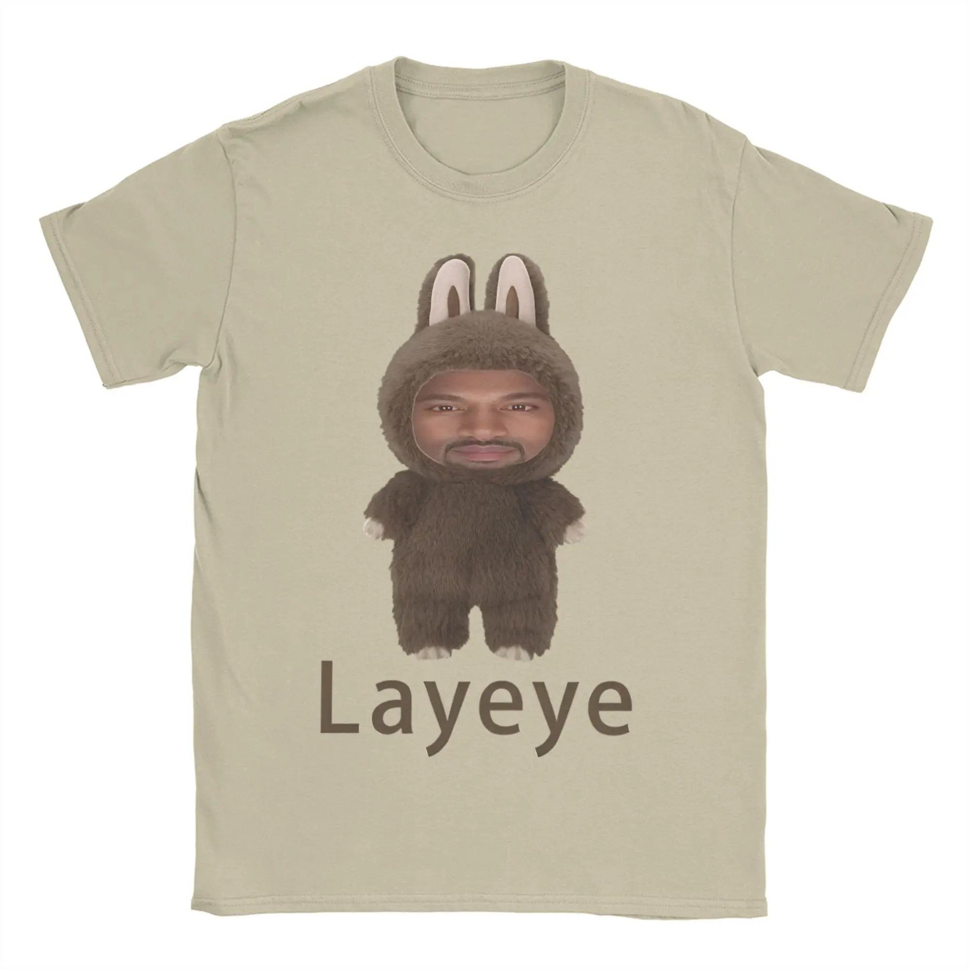 

Футболка Amazing Layeye Parody Kanye West, мужская и женская футболка с круглым воротником из чистого хлопка, футболки с короткими рукавами в стиле рэпера, одежда с принтом