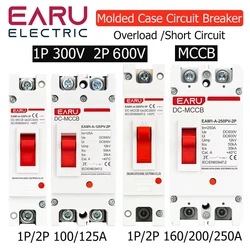DC 250V 500V DC Solar Molded Case Circuit Breaker MCCB Overload Protection Switch Protector for Solar Photovoltaic PV 100A 125A