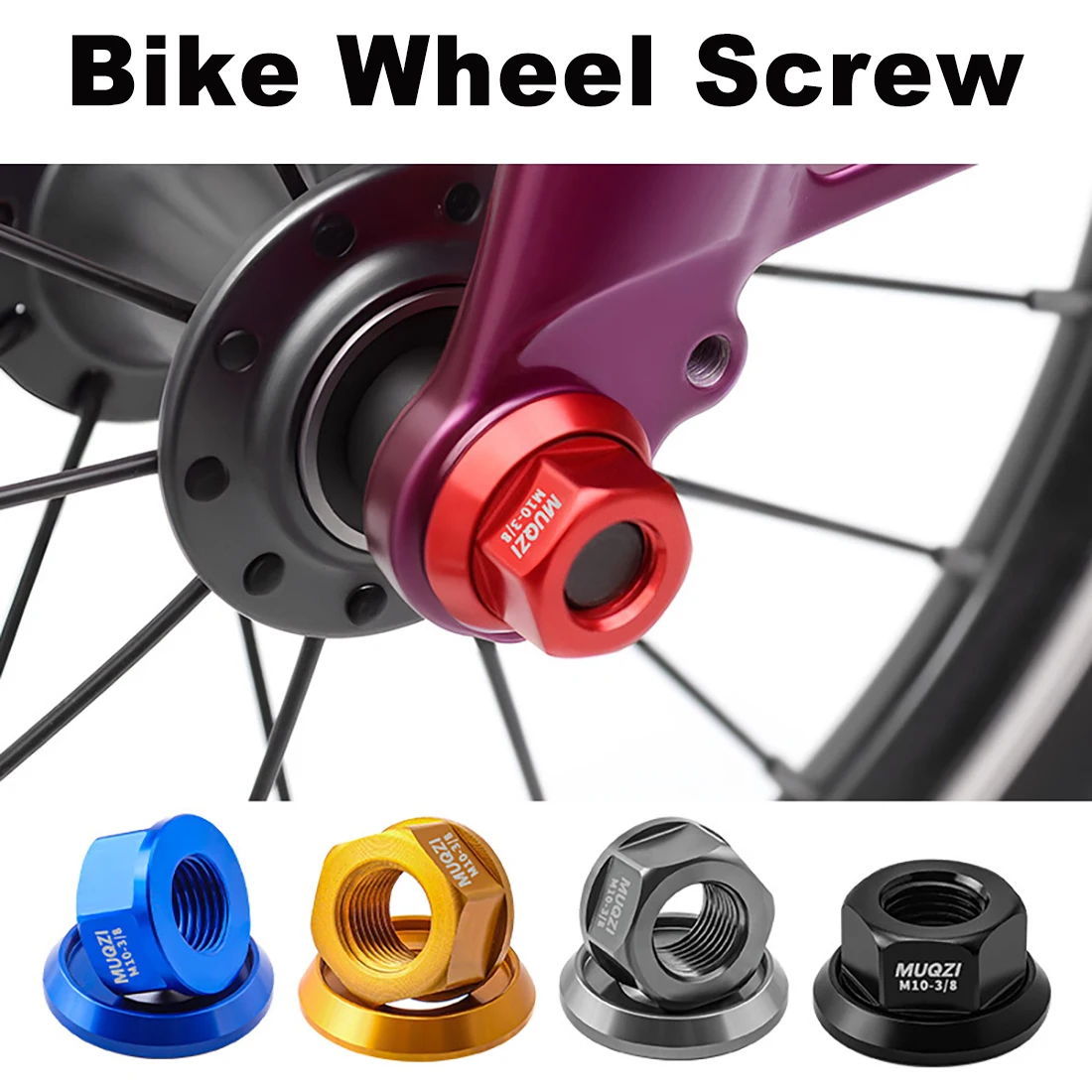 2PCS Hub Axle Nuts M9*1.0 M10*1.0 M10*3/8 Bike Wheel Screw Bicycle Bolt Cycling Accessories