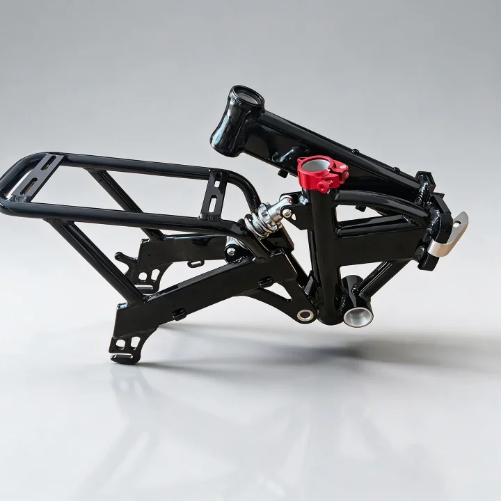 14-Inch Disc-Brake Folding Electric Bike Frame, Made from 6061 Aluminium Alloy, DIY Frame, with Central Suspension - view 3