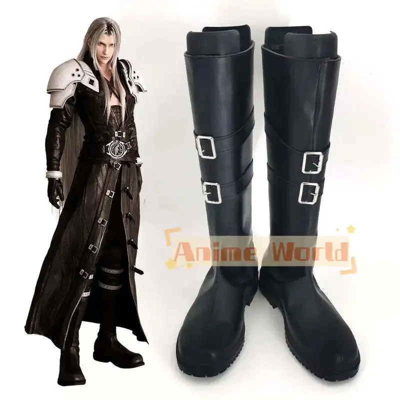 

Final Fantasy VII Remake FF7 Sephiroth Обувь Сапоги для косплея Хэллоуин Карнавальные ботинки на заказ