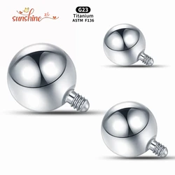1PCS Internally Threaded Ball Titanium Replacement Ball Tongue Lip Barbell Eyebrow Earring Piercings Dermal Anchor Accessories