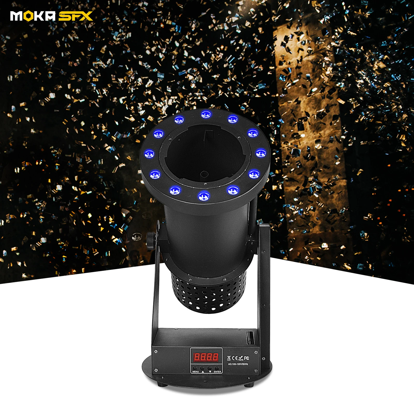 

Led Confetti Cannon / Confetti Blaster Cannon Machine Stage Effect Paper Confetti Machine