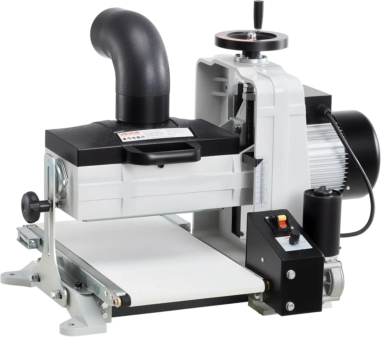 10 Benchtop Drum Sander 1HP 1725RPM Dual Motor Drum Sander for Woodworking Variable Speed Conveyor Belt 4 Dust Collection Port