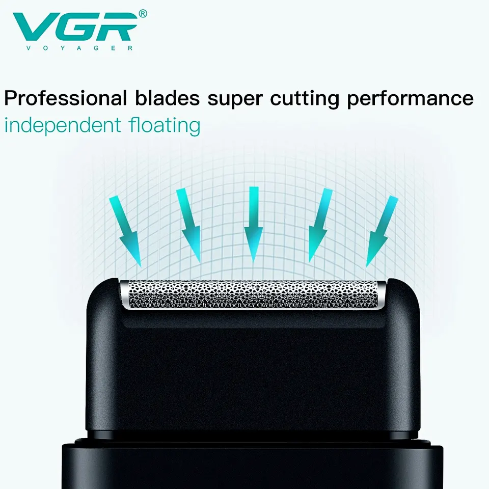 VGR Electric Shaver Professional Shaver Portable Mini Shaving Machine USB Charge Beard Trimmer for Men V 390, image 5