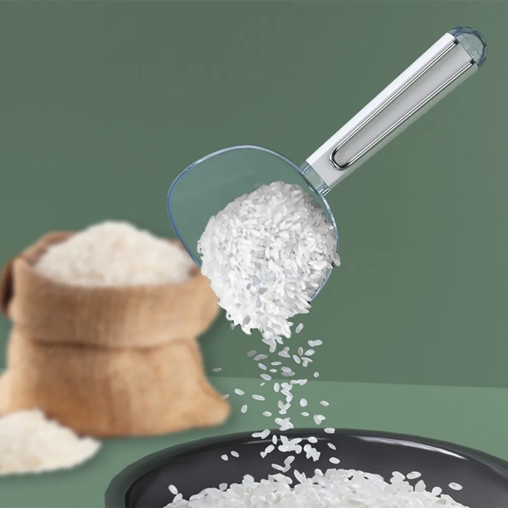 Thicken Multi-Functional Rice Scoop Plastic with Scale Pet Food Shovel 2 In 1 Easy To Clean Baking Measuring Cup Household