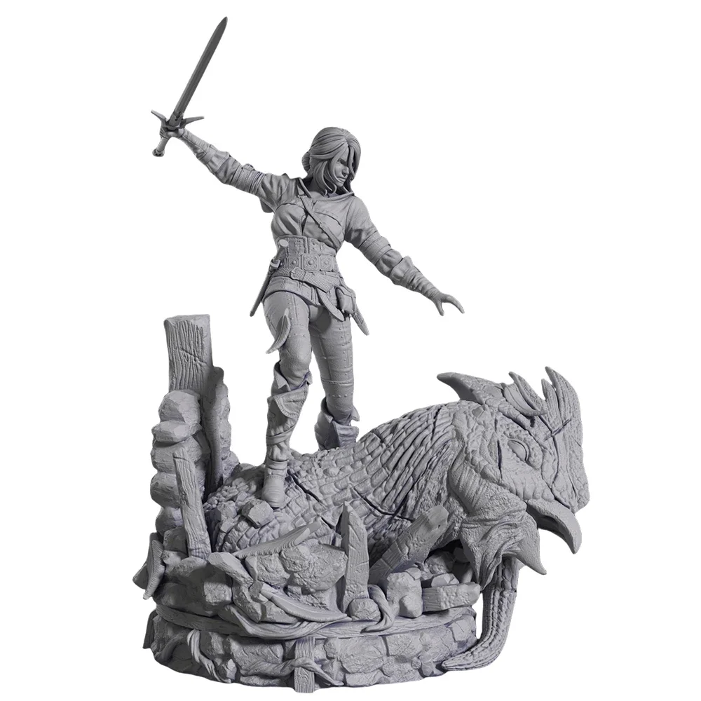 Ciri Miniature Figure Anime Figure 1:16 Resin Model Kit 1:24 Unpainted Plastic Model Kit A461