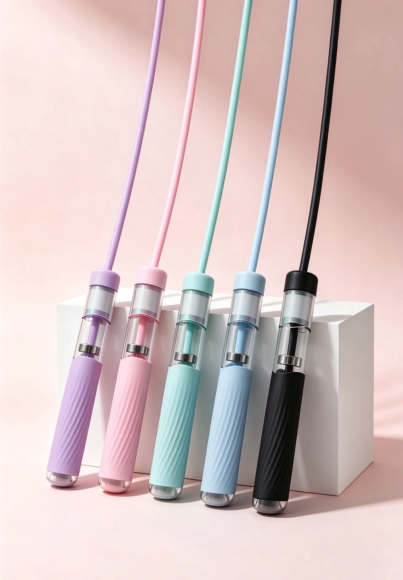 Adjustable Jump Rope with Name Tag, Smooth Bearing Non-slip Handle, Kids Skipping Rope for PE Fitness, Multiple Macaron Colors