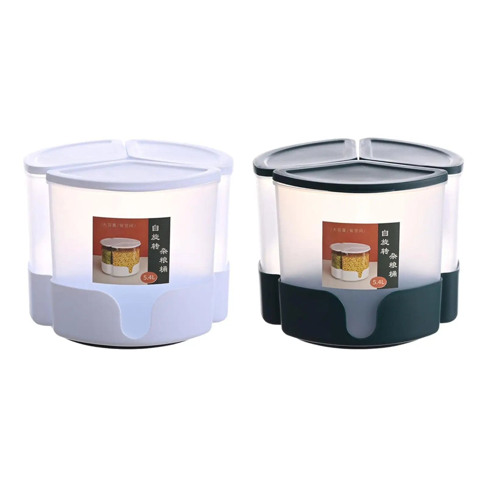 

Rice Storage Container Rotating Dry Food Dispenser for Millet Food Cereal